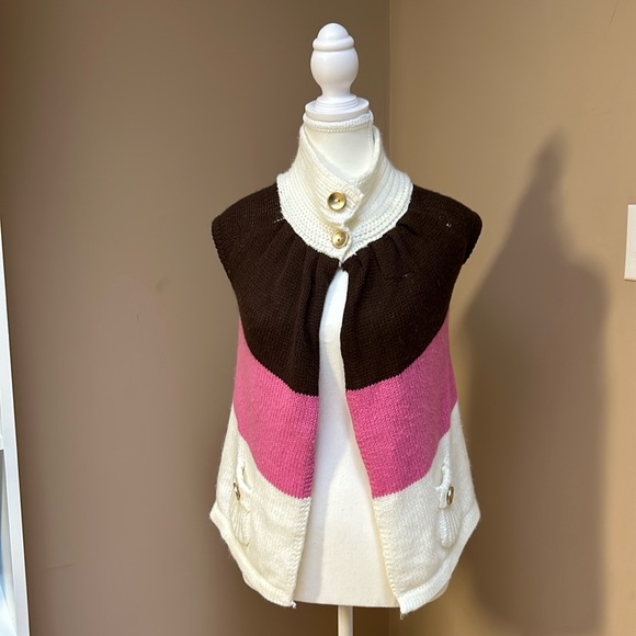 No brand Sweaters - Mock neck open front Hand Knit cardigan